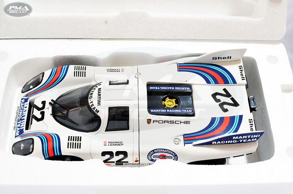 GIJS VAN LENNEP, HELMUT MARKO 1971 MARTINI RACING TEAM PORSCHE 917K 1:18
